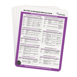 Picture of ICD-10-PCS Quick Reference Cards — 2015 (13 Cards Per Package)