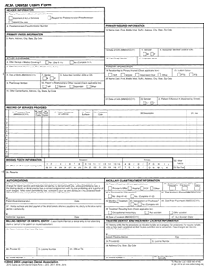 Picture of ADA Dental Claim Form - 1-Part - Continuous 1994 Edition Teal Ink - Qty. 5000